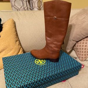 Tory Burch Brown Leather Riding boots